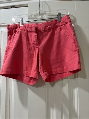 Simply Styled Coral Pink Mid-Rise Cotton Shorts